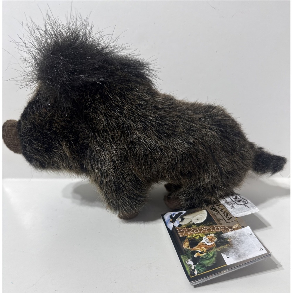 Hansa Creation Wild Boar Sitting 6282  Handcrafted 2015 W/Collection Booklet Tag